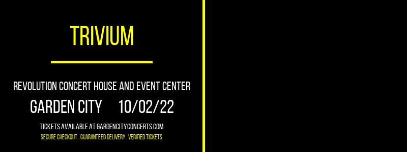 Trivium at Revolution Concert House tickets Trivium at Revolution Concert House